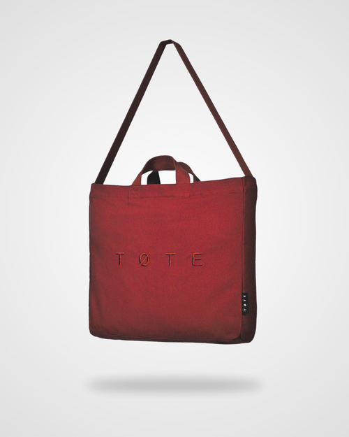 Burgundy Red TØTE Bag | Stitched
