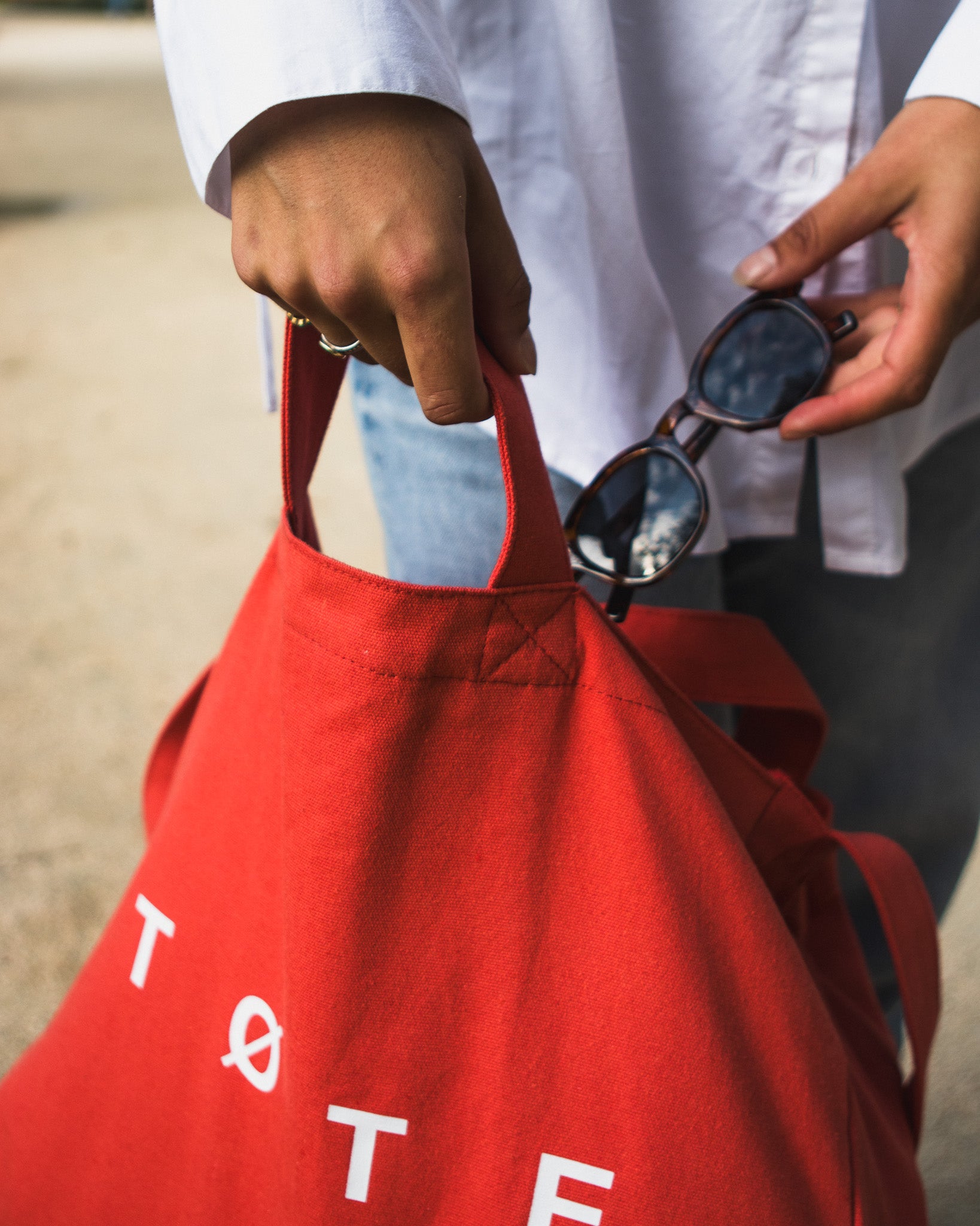 Orange tote best sale