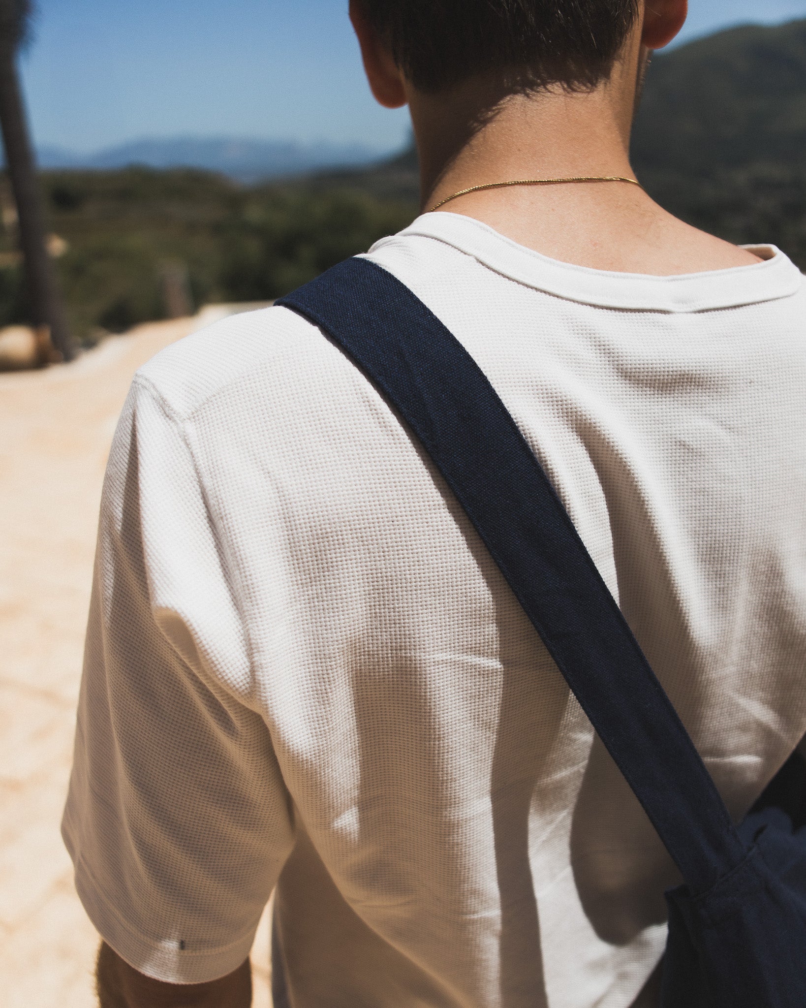 It sits off your back, so you don't arrive sweaty