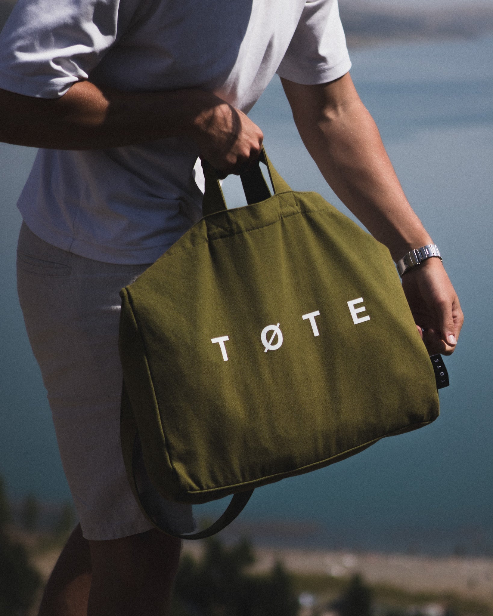 Khaki tote bag online