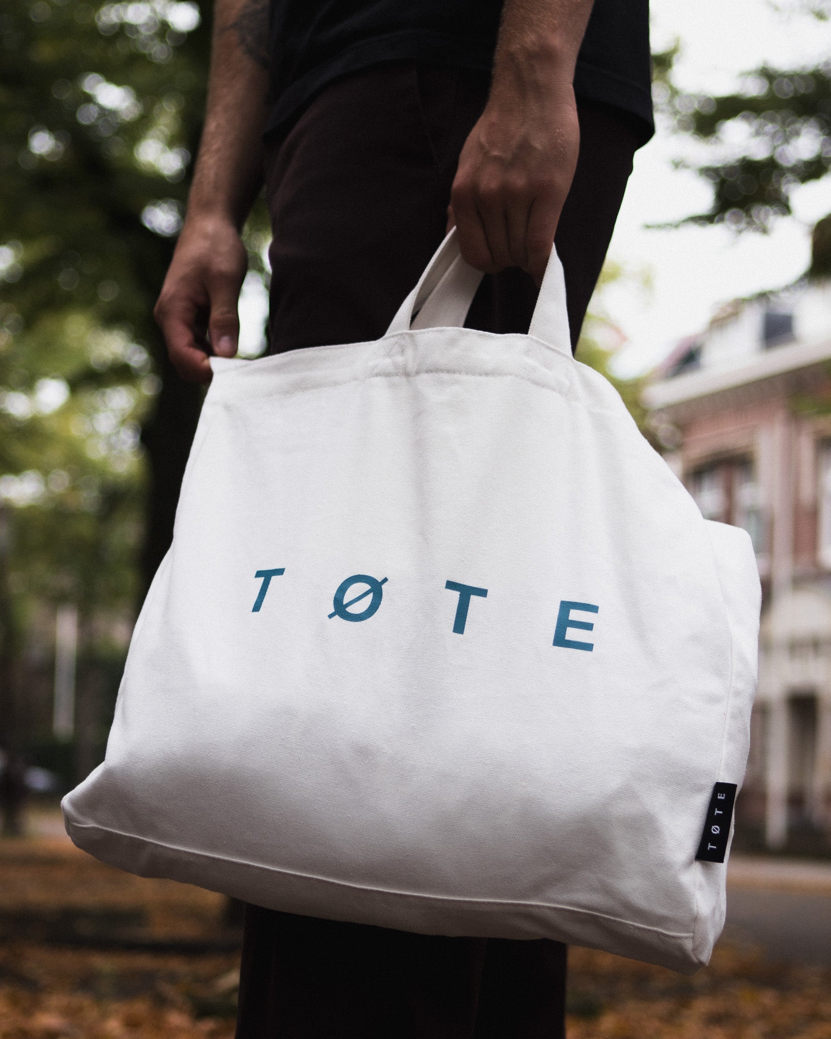 Off White Blue TOTE Bag