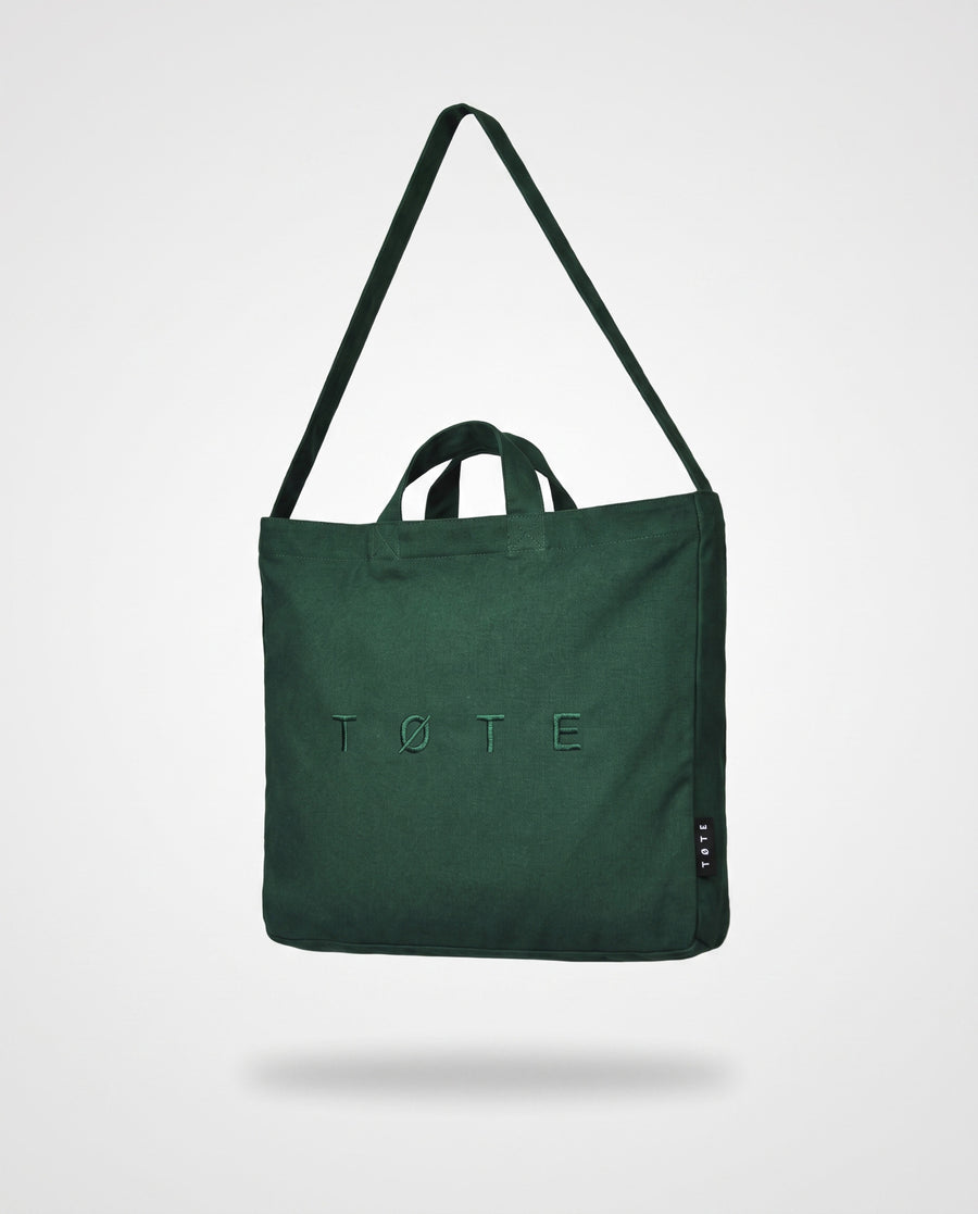 Dark Green TØTE Bag | Stitched