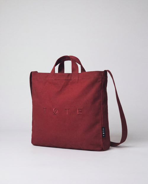 Burgundy Red TØTE Bag | Stitched