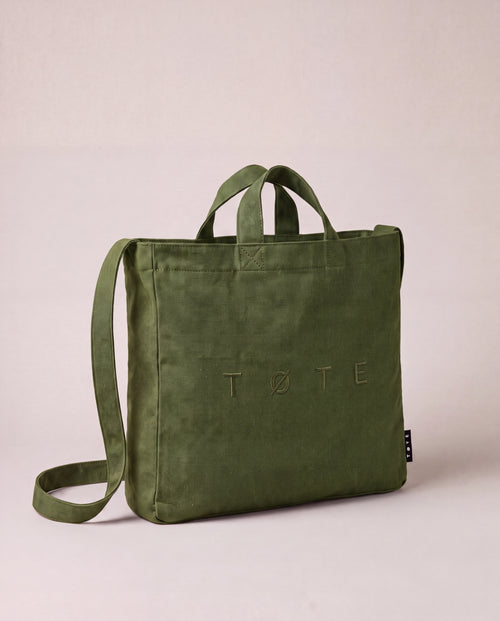 Khaki Green TØTE Bag | Stitched