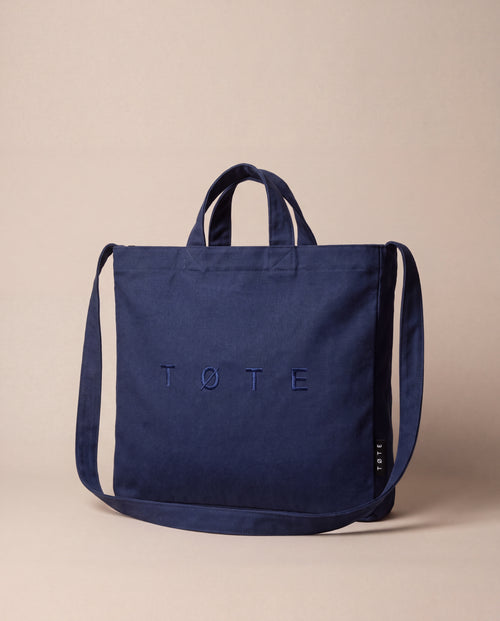 Navy Blue TØTE Bag | Stitched
